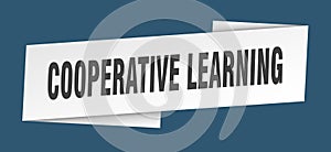 cooperative learning banner template. cooperative learning ribbon label.