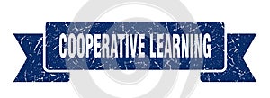 cooperative learning ribbon. cooperative learning grunge band sign.