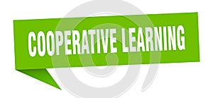 cooperative learning speech bubble. cooperative learning ribbon sign.