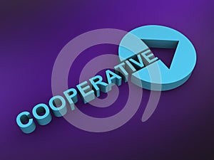 cooperative word on purple