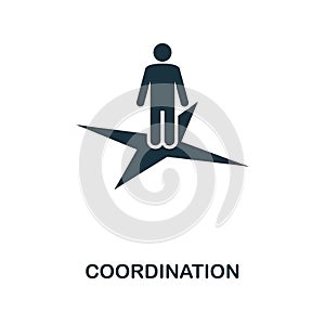 Coordination icon. Monochrome style icon design from project management icon collection. UI. Illustration of coordination icon. Re
