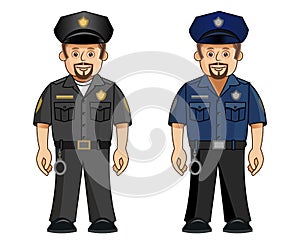 A cop in 2 uniforms