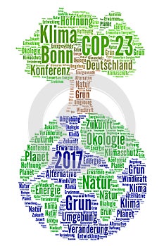 COP 23 in Bonn, Germany with german text