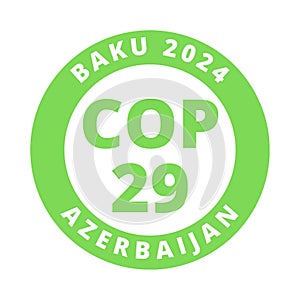 COP 29 in Baku Azerbaijan symbol icon