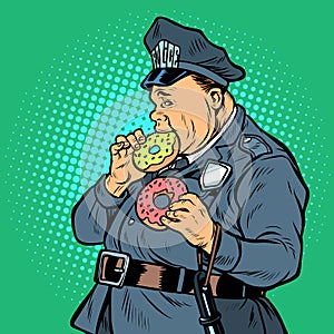 Cop eats donut