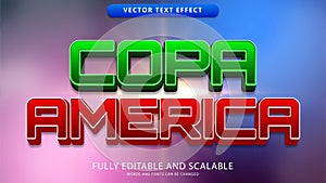 Copa america text effect editable eps file photo