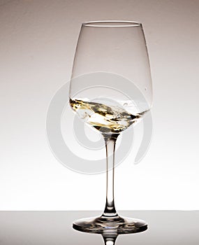 copa de vino blanco photo