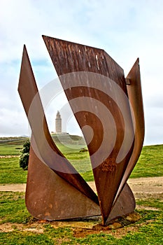 Copa del Sol in Sculpture Park of the Tower of Hercules in A Coruna