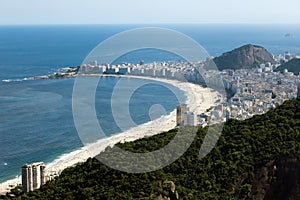 Copacabana beach aerial view