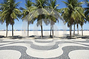 Copacabana Beach Boardwalk Pattern Rio de Janeiro Brazil