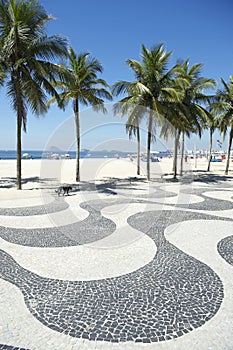 Copacabana Beach Boardwalk Rio de Janeiro Brazil