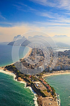 Copacabana Beach and Ipanema beach in Rio de Janeiro, Brazil