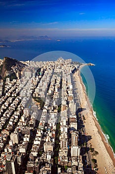 Copacabana Beach and Ipanema beach in Rio de Janeiro, Brazil