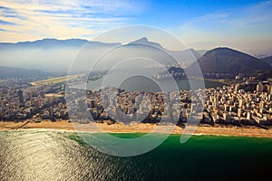 Copacabana Beach and Ipanema beach in Rio de Janeiro, Brazil