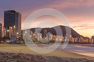 Copacabana Beach and Ipanema beach in Rio de Janeiro, Brazil