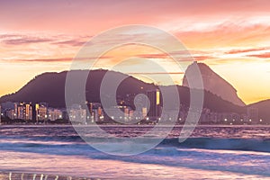 Copacabana Beach and Ipanema beach in Rio de Janeiro, Brazil