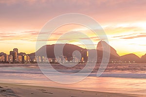 Copacabana Beach and Ipanema beach in Rio de Janeiro, Brazil