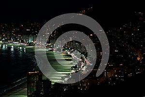 Copacabana Beach at night