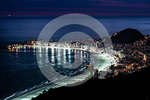 Copacabana Beach at Night