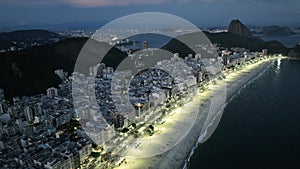 Copacabana Beach at Rio de Janeiro in Rio de Janeiro Brazil.