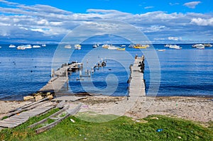 Copacabana Docks on Titicaca Lake, Bolivia