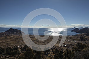 Copacabana town and Lake Titicaca, Bolivia