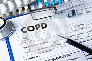 COPD Chronic obstructive pulmonary disease health medical concept