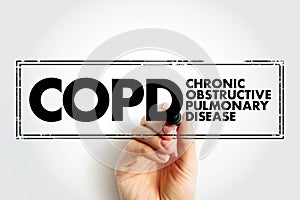 COPD - Chronic Obstructive Pulmonary Disease is a chronic inflammatory lung disease that causes obstructed airflow from the lungs photo