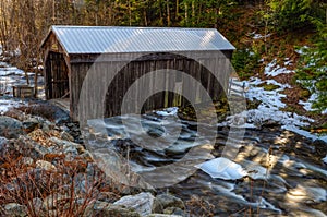 Copeland Covered Bridge And Beecher Creek, Edinburg, New York USA