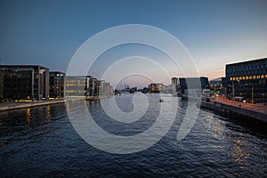 Copenhagen canal at night