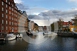 Copenhagen Canal Water View with Boats