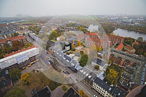 Copenhagen Christiania skyline city view at the autumn photo