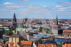 Copenhagen city and canal Nyhavn in Denmark