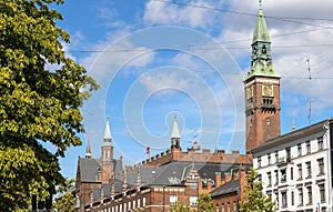 Copenhagen City Hall in central Copenhagen, Denmark.