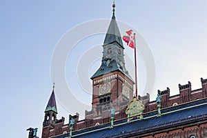 Copenhagen City Hall in central Copenhagen, Denmark.