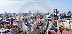 Copenhagen cityscape panorama