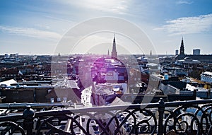 Copenhagen cityscape panorama