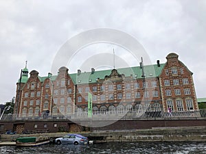 Copenhagen, Denmark: Buildings on the waterfront on the canal