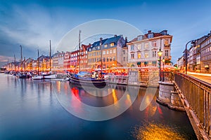 Copenhagen, Denmark Canal Skyline