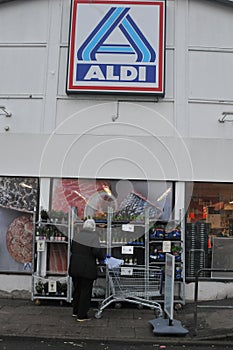Deutsche Aldi grocerey store in danish capotal Copenhagen