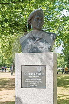 Bust of Anders Frederik Emil Victor Schau Lassen, highly decorated Danish soldier.