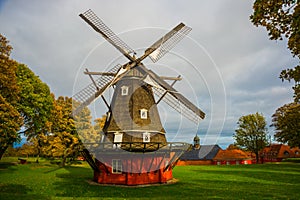 COPENHAGEN, DENMARK: Kastelsmollen windmill inside the Kastellet castle.
