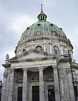 COPENHAGEN, DENMARK - MAY 31, 2017: Frederik`s Church Frederiks Kirke popularly known as The Marble Church Marmorkirken for its r