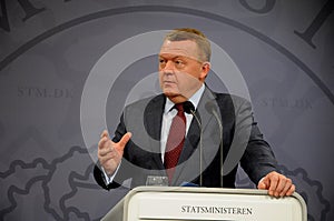 DANISH PRIME MINISTER LARS LOKKE RASMUSSEN