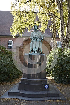 View of SÃÂ¸ren Kierkegaard sculpture