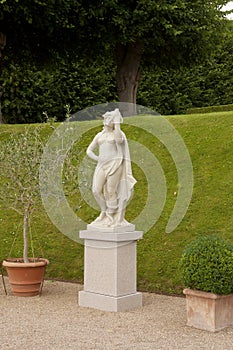 Copenhagen.Denmark. Sculpture in the Park of Frederiksborg castle.