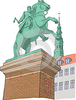 Copenhagen. Denmark. Vector illustration.