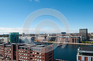 Copenhagen harbor in Denmark