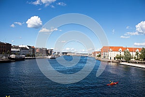 Copenhagen Harbourside with Kayak