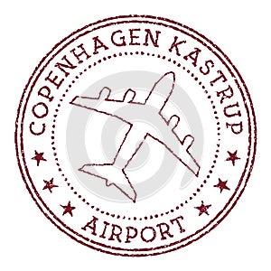 Copenhagen Kastrup Airport stamp.